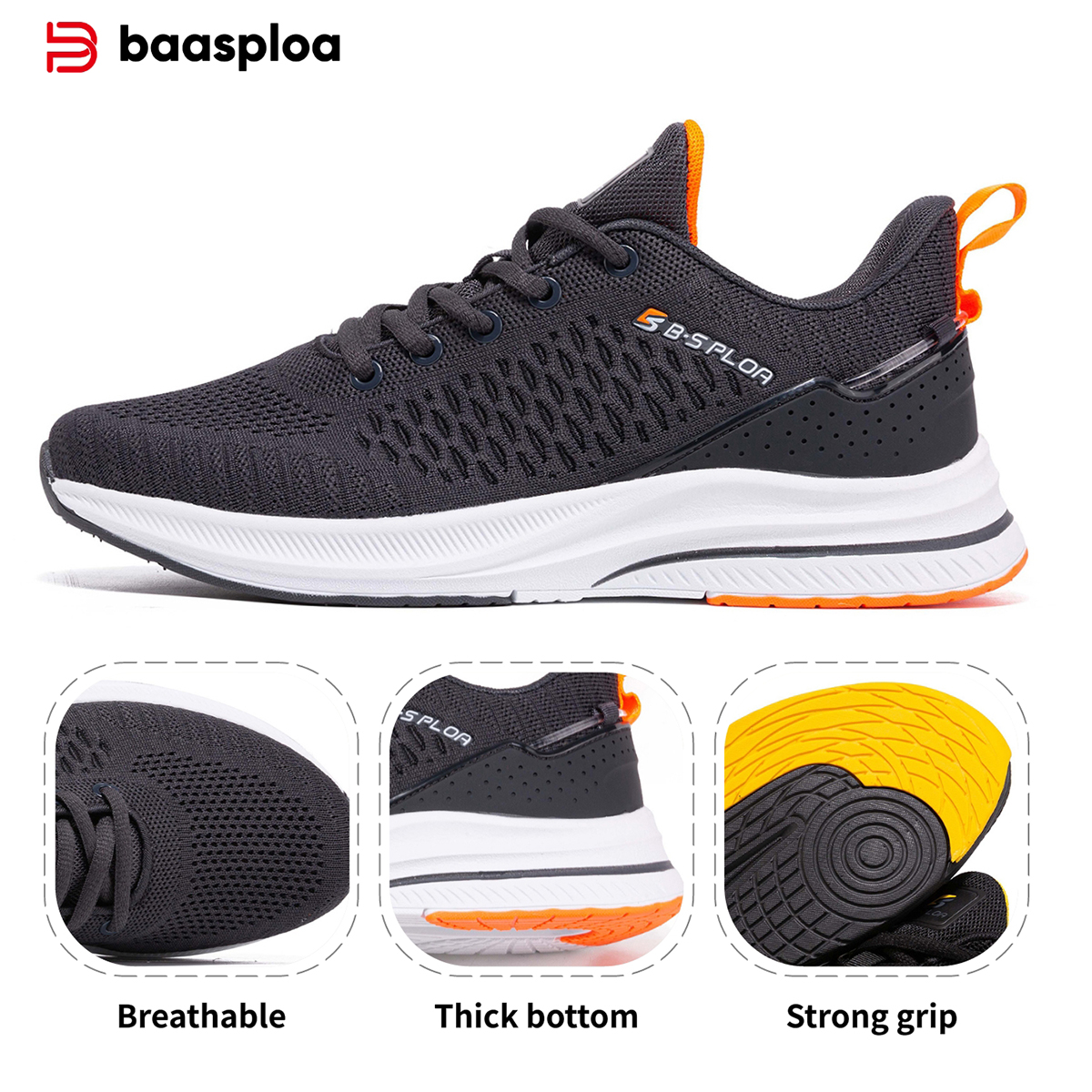 Outdoor Sport Flooring - Baasploa erkek koşu ayakkabıları yeni dış