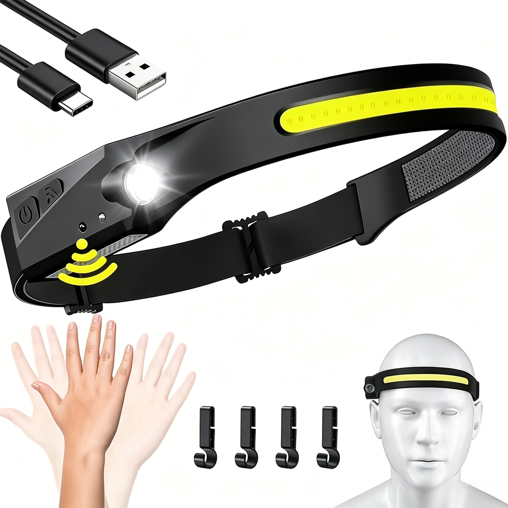 Outdoor Sport Lights - Sensörlü Far LED Kafa Feneri Şarj